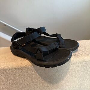 Teva Black Adventure Sandals with Adjustable Straps